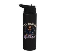 Girl Empowered Afro Black Queen African Women Stainless Steel Insulated Water Bottle