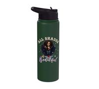 Girl Empowered Afro Black Queen African Women Stainless Steel Insulated Water Bottle