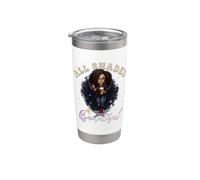 Girl Empowered Afro Black Queen African Women Vaso térmico de acero inoxidable de doble pared