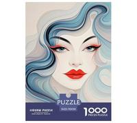 Girl Face 1000 Pièces Rompecabezas Desafiante Único para Adultos Y Niños Regalos para Familiares Y Amigos Tout-Petits 70x50cm/1000pcs