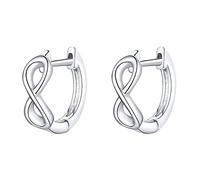 Girl Geometric Infinity Love Hoop Earrings for Women Minimalist 925 Jewelry Daily Accessoreis Female