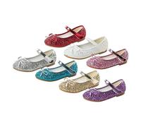 Girl Glitter Princess Flats Sparkly Ballet Jazz Dance Shoes Kids Bright Diamond Dress Mary Jane Shoes Birthday Party Sandals Teen Girls Shiny Crystal Casual Sandals