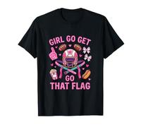 Girl Go Get Go That Flag Fútbol Mamá Camiseta