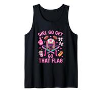 Girl Go Get Go That Flag Fútbol Mamá Camiseta sin Mangas
