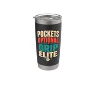 Girl Grip Humor Pockets Optional Grip Elite Vaso térmico de acero inoxidable de doble pared