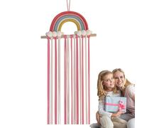 Girl Hair Bows Holder | Rainbow Hair Clip Organizer | Wall Mount Hair Bow Holder | Multi-Purpose Bow Organizer, Bedroom Hairs Bow Storage, Rainbow Bows Storage, Hairs Bows Organizer for Girls