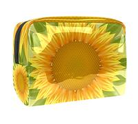 Girl in The Sunflower - Neceser organizador de maquillaje, neceser de maquillaje, estuche para lápices, Multicolor 08, 18.5x7.5x13cm/7.3x3x5.1in, Estuche de belleza