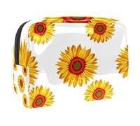 Girl in The Sunflower - Neceser organizador de maquillaje, neceser de maquillaje, estuche para lápices, Multicolor 06, 18.5x7.5x13cm/7.3x3x5.1in, Estuche de belleza