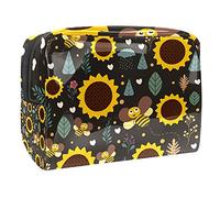 Girl in The Sunflower - Neceser organizador de maquillaje, neceser de maquillaje, estuche para lápices, Multicolor 09, 18.5x7.5x13cm/7.3x3x5.1in, Estuche de belleza