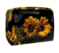 Girl in The Sunflower - Neceser organizador de maquillaje, neceser de maquillaje, estuche para lápices, Multicolor 02, 18.5x7.5x13cm/7.3x3x5.1in, Estuche de belleza