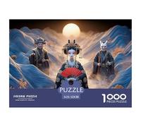 Girl in White Kimono 1000 Pcs Ökopapier Puzzle Japanese Woman Lebendige Bilder Kreatives Spiel Puzzles Als Geburtstagsgeschenke 52x38cm/1000pcs