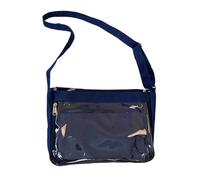 Girl JK Bolso de hombro de gran capacidad con ventana transparente | Itabag - Bolso bandolera de gran capacidad para mostrar alfileres de anime, para mujeres, estudiantes