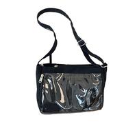 Girl JK Bolso de Hombro Estilo japonés Bolso Bandolera con Ventana Transparente de Gran Capacidad Itabag para exhibición de Pin de Anime Bolso de Lona de Gran Capacidad