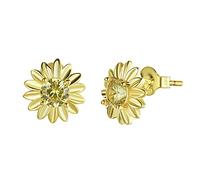 Girl Luxury Crystal Sunflower Stud Earrings for Women Fashion Statement Ear Jewelry