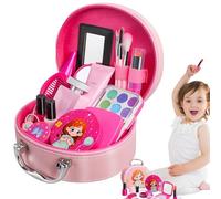 Girl Makeup Set, Pretend Beauty Kit, Kids Cosmetic Toys, Fun Play Makeup, Includes Carrying Bag Perfect for Birthday, Christmas and Playtime Fun, 7,48 x 3,35 x 6,89 pulgadas