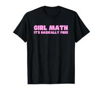 Girl Math Es Básicamente Gratis Y2K Universitaria Sátira Humor Camiseta