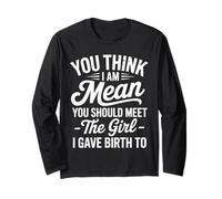 Girl Mom Humor Saying | Cute Motherhood Parenting Quote Manga Larga