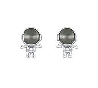 Girl Moon Stone Astronaut for Women Stud Earrings Jewelry Brincos