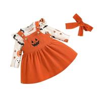Girl Outfit - 3-Piece (162g Max) Corduroy | Halloween Dress Romper Set