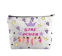 Girl Power - Bolsa de maquillaje para niñas, regalos inspiradores con cremallera, bolsa organizadora de artículos de aseo de viaje, Poder femenino, M, Nuevo