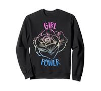 Girl Power Flor Frase para el Movimiento Feminista Sudadera