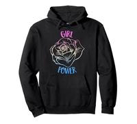 Girl Power Flor Frase para el Movimiento Feminista Sudadera con Capucha