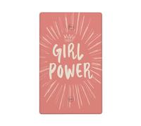 Girl Power - Placa de pared en blanco minimalista de moda rosa para interruptor de luz, 1 banda, para cocina, baño, tamaño 11,4 x 7 cm