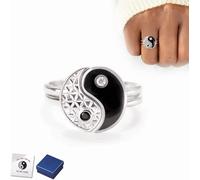 Girl Products - Juego de anillos de Yin Yang con texto en inglés «You are The Yin to My Yang», 2 piezas de anillos de pareja a juego, juego de anillos de pareja Yin Yang Tai Chi (10) regalos