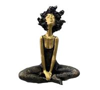 Girl Sculptures Home Decor, Afro Modern Art Figurine, Resin Statue Artwork Piece for Bedroom Living Room Study Bookshelf Dorm Apartment Hotel Shop Cafe Restaurant Indoor Display Accent Ornament