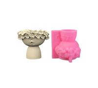 Girl Shape Silicone Mould for Flower Pots Vase Mold Concrete Cement Epoxy Resin Mold Casting Tool DIY Craft for Garden