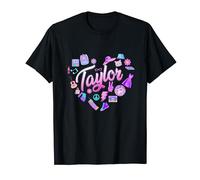 Girl Taylor Nombre I Love Taylor Girl Groovy Y2K Vintage Camiseta