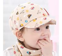 Girl Toddler Little Cap Kid Beret Hat Boy Baby Infant Car Béisbol Beige Baby Care Joint Peluche (Beige, Talla única)
