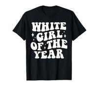 Girl White Girl of the Year Bold Funny Groovy Tie Dye Camiseta