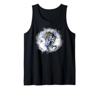 Girl Who Loves Dragons Purple Dragon Flower Butterfly Floral Camiseta sin Mangas