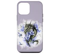 Girl Who Loves Dragons Purple Dragon Flower Butterfly Floral Carcasa para iPhone 12 Mini