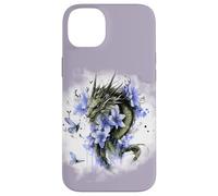 Girl Who Loves Dragons Purple Dragon Flower Butterfly Floral Carcasa para iPhone 14 Plus