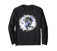 Girl Who Loves Dragons Purple Dragon Flower Butterfly Floral Manga Larga