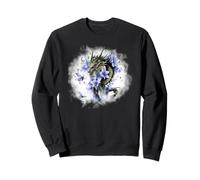 Girl Who Loves Dragons Purple Dragon Flower Butterfly Floral Sudadera