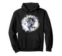 Girl Who Loves Dragons Purple Dragon Flower Butterfly Floral Sudadera con Capucha