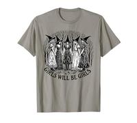 Girl Will Be Girls Temporada espeluznante Brujas Bruja Halloween Camiseta