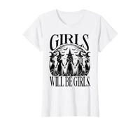Girl Will Be Girls Witch Coven Espeluznante Halloween Camiseta