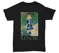 Girl with a Watering Can by Pierre-Auguste Renoir T-Shirt Black XL