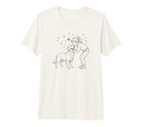 Girl with Golden Retriever, Cute Golden Retriever Camiseta Premium