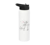 Girl with Golden Retriever, cute Golden Retriever Stainless Steel Insulated Water Bottle