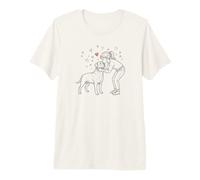 Girl with Rottweiler, Cute Rottweiler Camiseta Premium