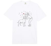 Girl with Rottweiler, Cute Rottweiler Comfort Colors Adult Heavyweight T-Shirt