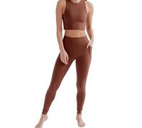 Girlfriend Collective Pocket High Rise Legging, Long Leggings, Tierra, XX-Large para Mujer