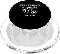 Girlfriend Fiancée Wife EST. 2025 Funny Women's Marriage PopSockets PopGrip para MagSafe