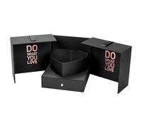 Girlfriend Valentine Gift Box, Valentines Flower Box, 24x24x22cm Satin Ribbon with Drawer, Romantic Ideas Offering Presentation Paper Gift Boxes for Valentine's Day,
