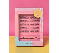 GirlGotLashes Pre Glued GGL Box - Extensiones de pestañas autoadhesivas sin pegamento para el hogar, 5 estilos pre-glued, duración de 2-3 días, pestañas DIY, vegano, sin crueldad - no requiere